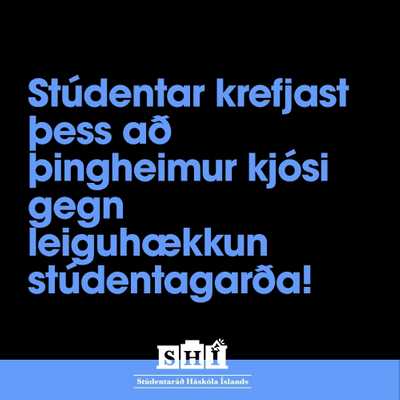 Ríkisstjórnin hækkar leigu stúdenta